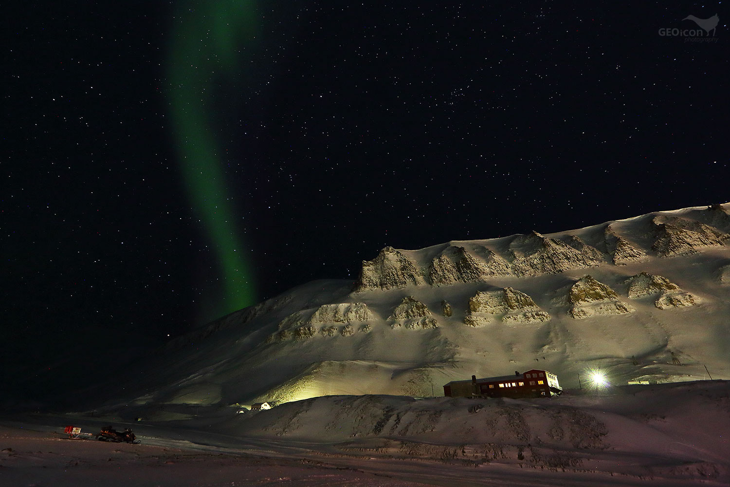 POlar light, Longyearbyen, Svalbard