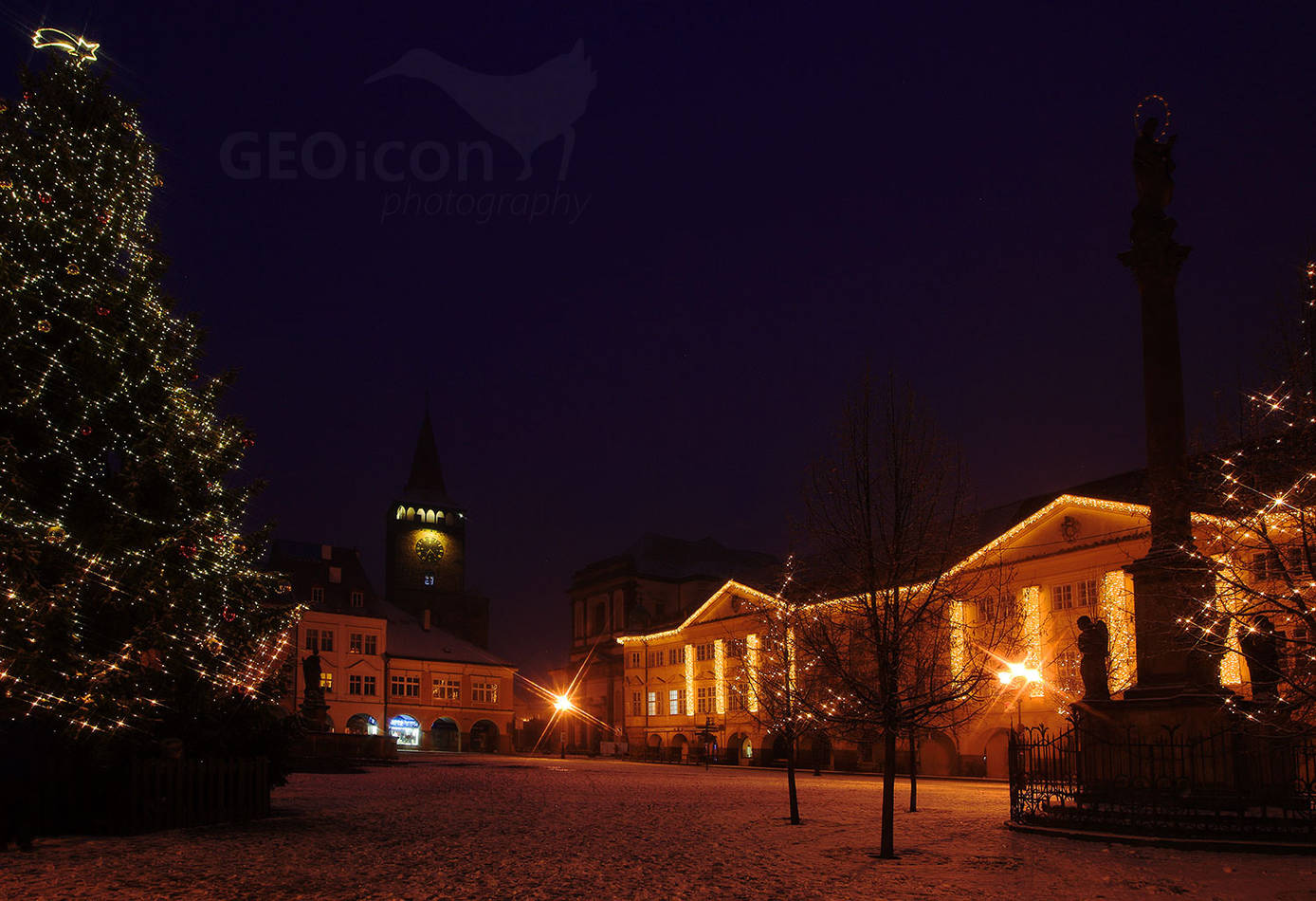 Jičín town Christmas 2016 , East Czechia.
