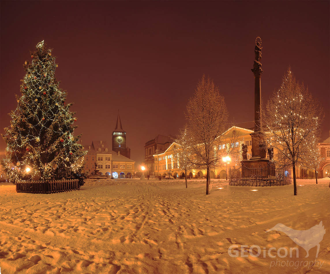 Jičín town Christmas 2016 , East Czechia.