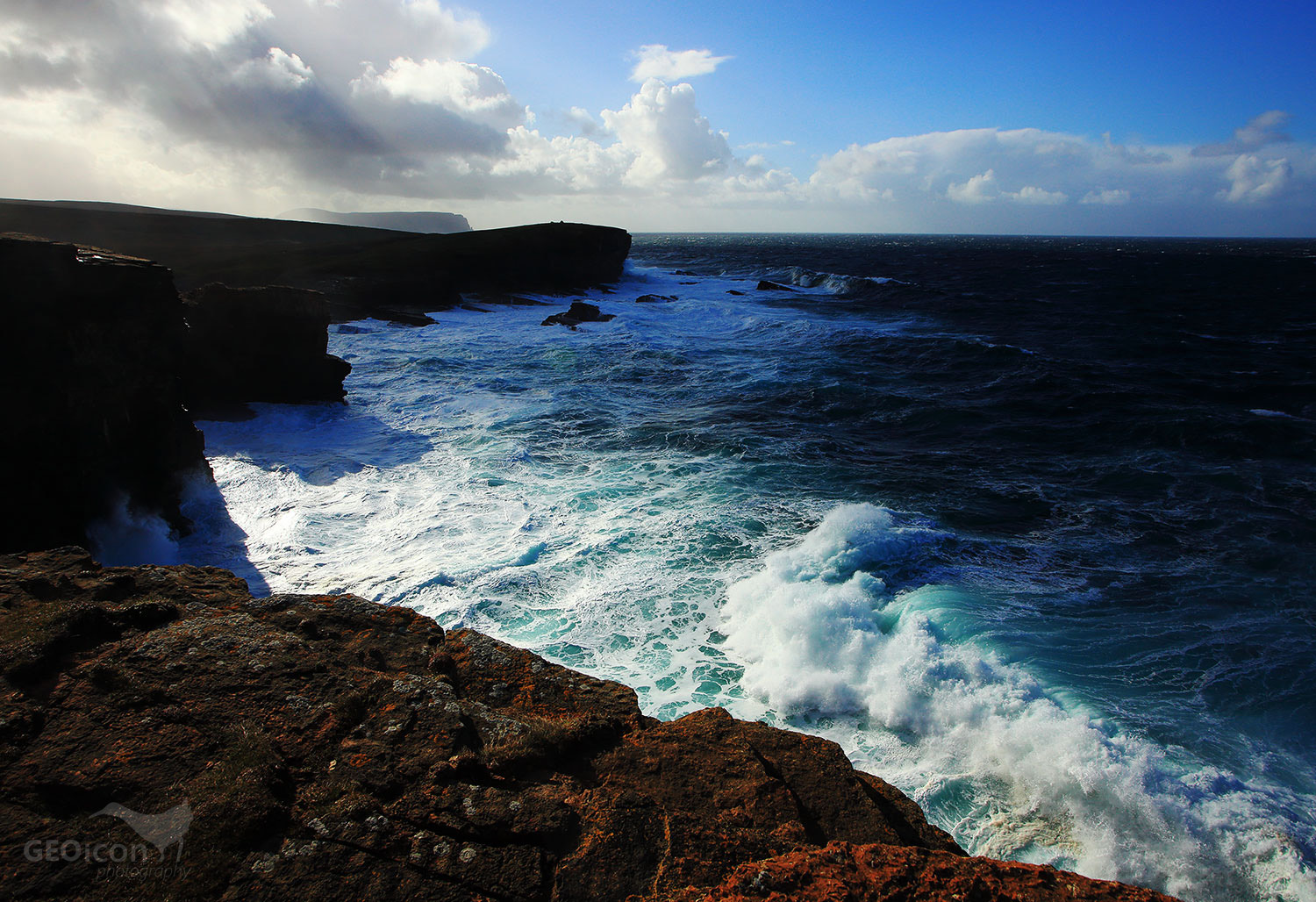 Yesnaby, Sea stack, Orkneys islands, Scotland.